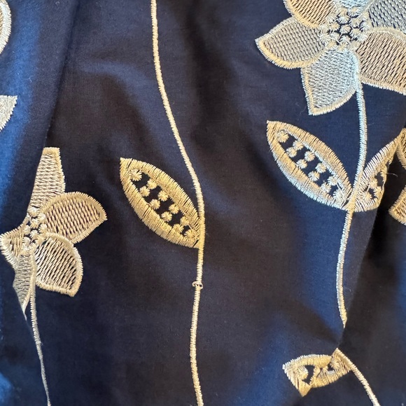 Avec Les Filles Women's Cotton Embroidered Square-Neck Tank Top & Midi Skirt - Picture 6 of 7